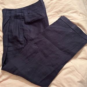 Ralph Lauren woman navy 100% linen pants, Sz 12